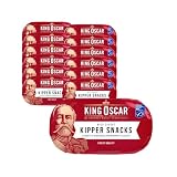 King Oscar Kipper Snacks, 3.54 Ounce Cans (Pack of 12), Lightly Smoked Herring Fillets, Wild Caught Canned Herring