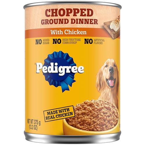 Pedigree Chopped Ground Dinner Adult Canned Soft with Chicken, . Can