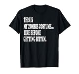 This Is My Zombie Costume Halloween Lazy Costume T Shirt