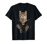 Brown Cat Sits In Pocket T Shirt Cats Tee Shirt Gifts T Shir