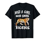 Just A Girl Who Loves Tigers Tiger Animal Lover Gift T Shirt
