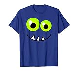 Cute One Eyed Monster Face Green Eyes Halloween Costume T Sh