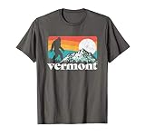 Vermont Pride Bigfoot Mountains Retro Nature Graphic T Shirt