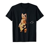 Cat Playing Acoustic Guitar Cool Musician Guitarist T-Shirt