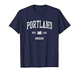 Portland Oregon OR T-Shirt Vintage Sports Design Retro Tee T-Shirt