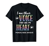Sped Teacher Special Needs Advocate Gift I Am Their Voice T