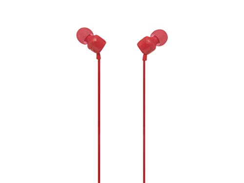JBL Tune 110 Écouteurs Intra-Auriculaires avec télécommande à Un Bouton Rouge
