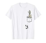 Cute Playful Panda Playing In Pocket T Shirt
