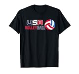 USA Flag Volleyball Shirt: Men and Women's Volleyball Tee T-Shirt