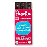 Pascha Organic Dark Chocolate Bars 70 Cacao Gluten Free Non