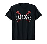 Lacrosse Shirt Red Crossed Sticks T Shirt For Youth Or Adult