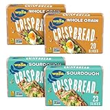 Wasa Crispbread Variety Pack (Pack of 4), Sourdough and Whole Grain, Crackers, Non-GMO Ingredients, Fat Free