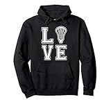 Lacrosse Hoodie for girls Love with LAX Stick Head Gift Pullover Hoodie