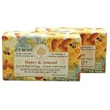 Wavertree London Honey Almond Scented Natural Soap 2 Bars 7O