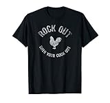 The Sunrise Collective Rock Out With Your Cock Out T-Shirt - Men's Black Small Classic Fit Crew Neck Short Sleeve T-Shirt