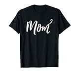 Mom Times Two Vintage Funny Squared Mother 2 Kids Women Gift T-Shirt