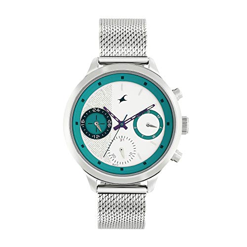 Fastrack Denim Analog White Dial Women's Watch-6179SM01