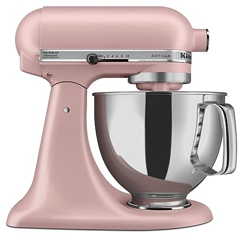 KitchenAid KSM150PSDR Artisan 5-Quart Tilt-Head Stand Mixer, Dried Rose