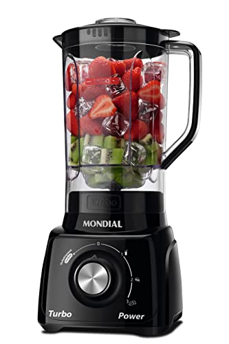 Mondial Liquidificador Turbo Power, Preto, 550W, 220V