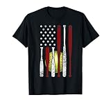 American Flag Softball Shirt 4Th Of July Pride T Shirt