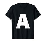 Letter A Capital Alphabet Monogram Initial T-Shirt Small
