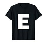 Letter E Capital Alphabet Monogram Initial T-Shirt