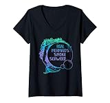 Womens Real Mermaids Smoke Seaweed Marijuana Pot Smoker Adult Humor V-Neck T-Shirt