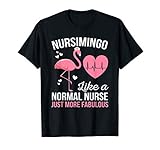 Nursimingo Pink Flamingo Funny Nurse T Shirt