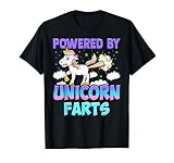 Powered By Unicorn Farts Unicorn Gift T Shirt