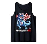 Dinosaur 4Th Of July Men Amerisaurus T Rex American Flag Usa
