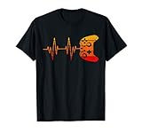 Vintage Retro Gamer Heartbeat Shirt Funny Video Game Gaming T-Shirt