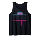 Outrun Synthwave Vaporwave Aesthetic Sunset Music Tank Top