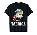 4th of July Merica USA Flag Bald Eagle Patriotic Veteran T-Shirt