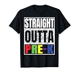 Straight Outta Pre-K Graduation Class of 2026 School Gifts T-Shirt