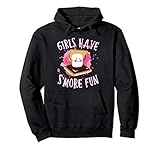 Funny Smores Camping Girls Have Smore Fun Camper Glamping Pullover Hoodie