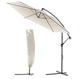 VOUNOT 300 cm Parasol Excéntrico con Funda mejores sombrillas para jardín
