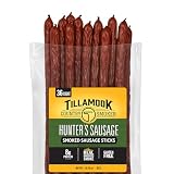 Tillamook Country Smoker Hunter’s Sausage Smoked Sausage, 16 Oz, 36 Ct, Bulk Pack, Real Hardwood Smoked Beef Meat Sticks, 8g Protein, 0g Sugar & 0g Carbs, Gluten Free Keto Snacks
