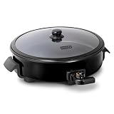 Dash Family Size Skillet - Electric Skillet for Multi-Purpose Cooking - Nonstick Cooking Surface - Tempered Glass Lid & Cool-Touch Handles - 6-Quart Capacity, Makes 24 Cups - 14", Black