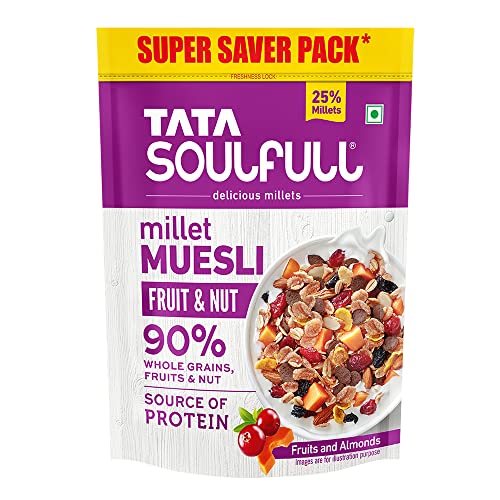 Tata Soulfull Millet Muesli with 90% Fruits, Nut & Wholegrains