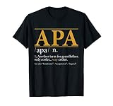 Funny Apa Definition Fathers Day Gift Grandpa Gift T Shirt