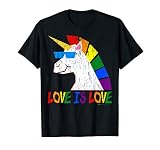 Vintage Love Is Love Totally Straight Unicorn Gay Pride Tee
