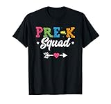 Pre-K Squad Teacher Student Kids Preschool Back To School T-Shirt