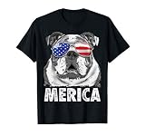 English Bulldog 4Th Of July Merica Men Women Usa Flag Retro