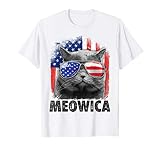 Cat 4Th Of July Shirts Meowica Merica Men Usa American Flag