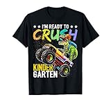 Kindergarten Dinosaur Monster Truck Back to School Boys Gift T-Shirt