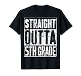 Straight Outta 5Th Grade Shirt Kids Fifth Grade Graduation T