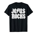 Jesus Rocks Funny Christian Rocker Jesus Rocks T Shirt