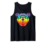 Geometric Bear Lgbt Rainbow Flag Gay Pride Men Women Tank To