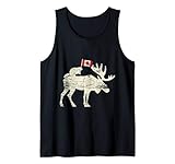 Canadian Animals Beaver Moose Flag Canada Tank Top