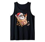 Santa Christmas In July Funny Men Women Hawaiian Tropical Ta
